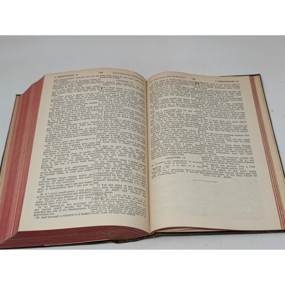 The Holy Bible The Douay Bible House 1941 Hardcover Pope Leo XIII VTG 1940s 40s - Picture 12 of 16